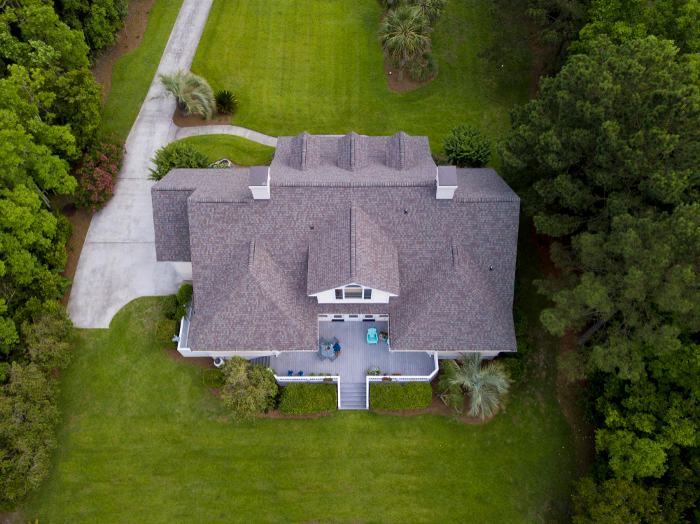 Aerial roof photo